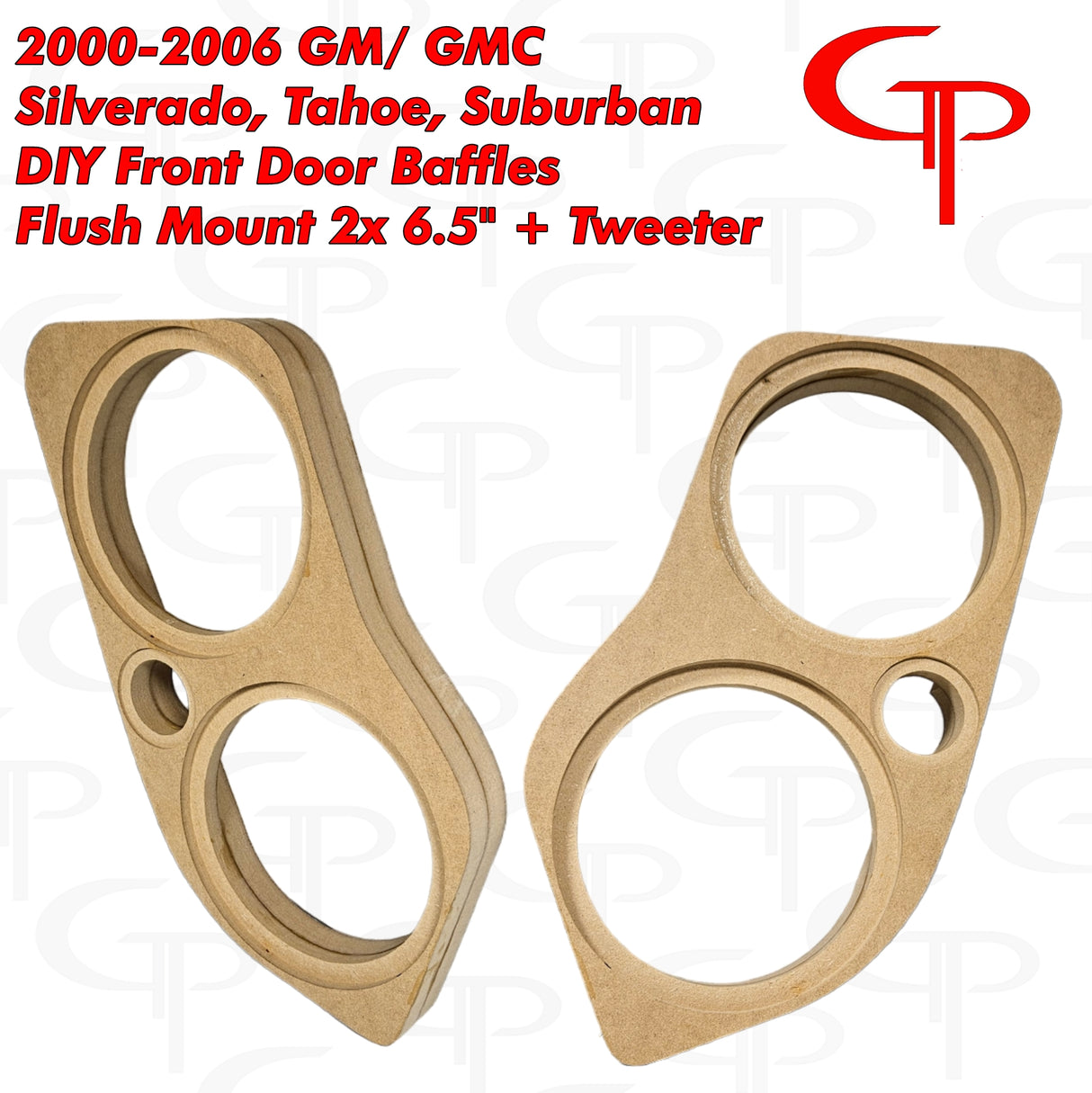 DOORBUSTER GM 00-06 Silverado Tahoe Yukon Suburban Front Door Baffles Flush Mount 2x 6.5" + Tweeter