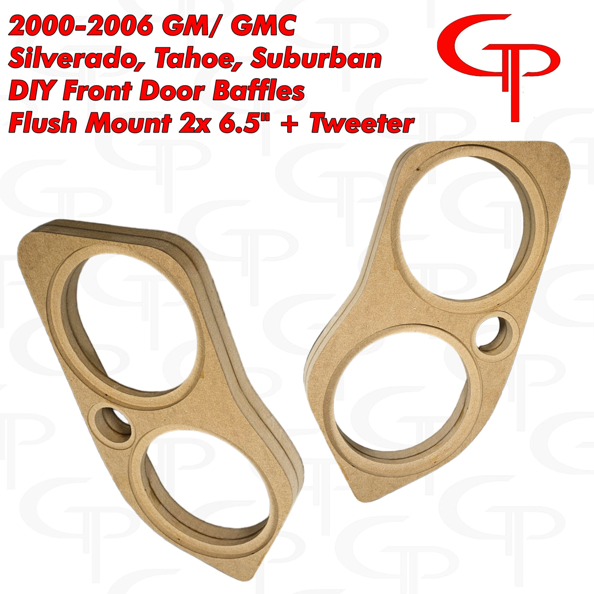 DOORBUSTER GM 00-06 Silverado Tahoe Yukon Suburban Front Door Baffles Flush Mount 2x 6.5" + Tweeter
