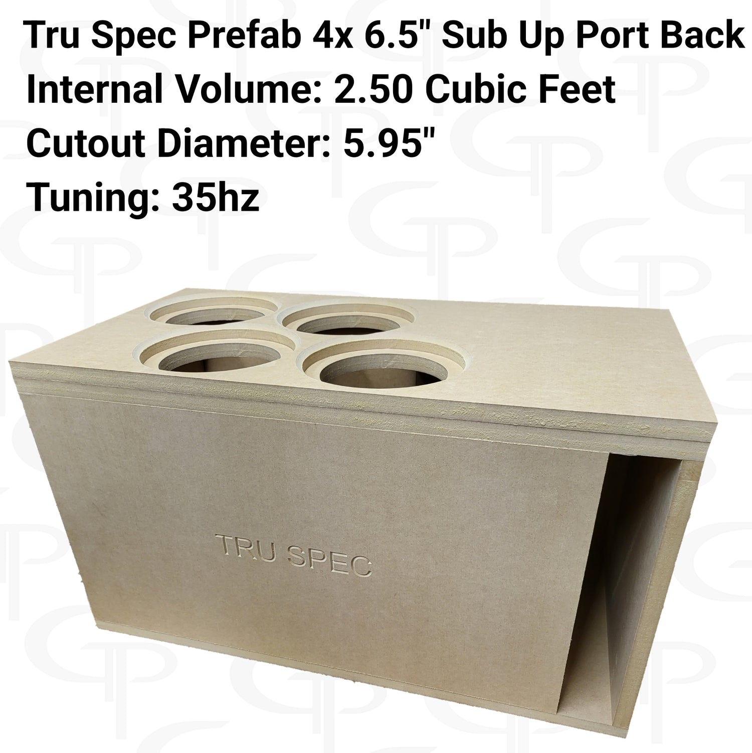 TRU SPEC Prefab Quad 6.5" Sub Up Port Back Subwoofer Enclosure