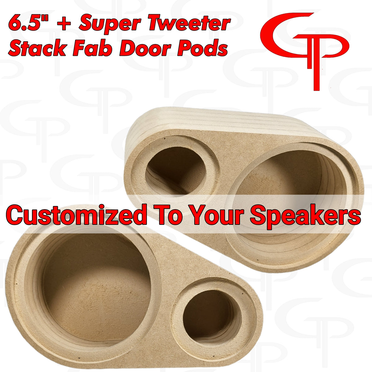 GP Dual Super Tweeter Door Pod Baffles (Pair) - Speaker Rings Spacer For 2.5" Tweeters