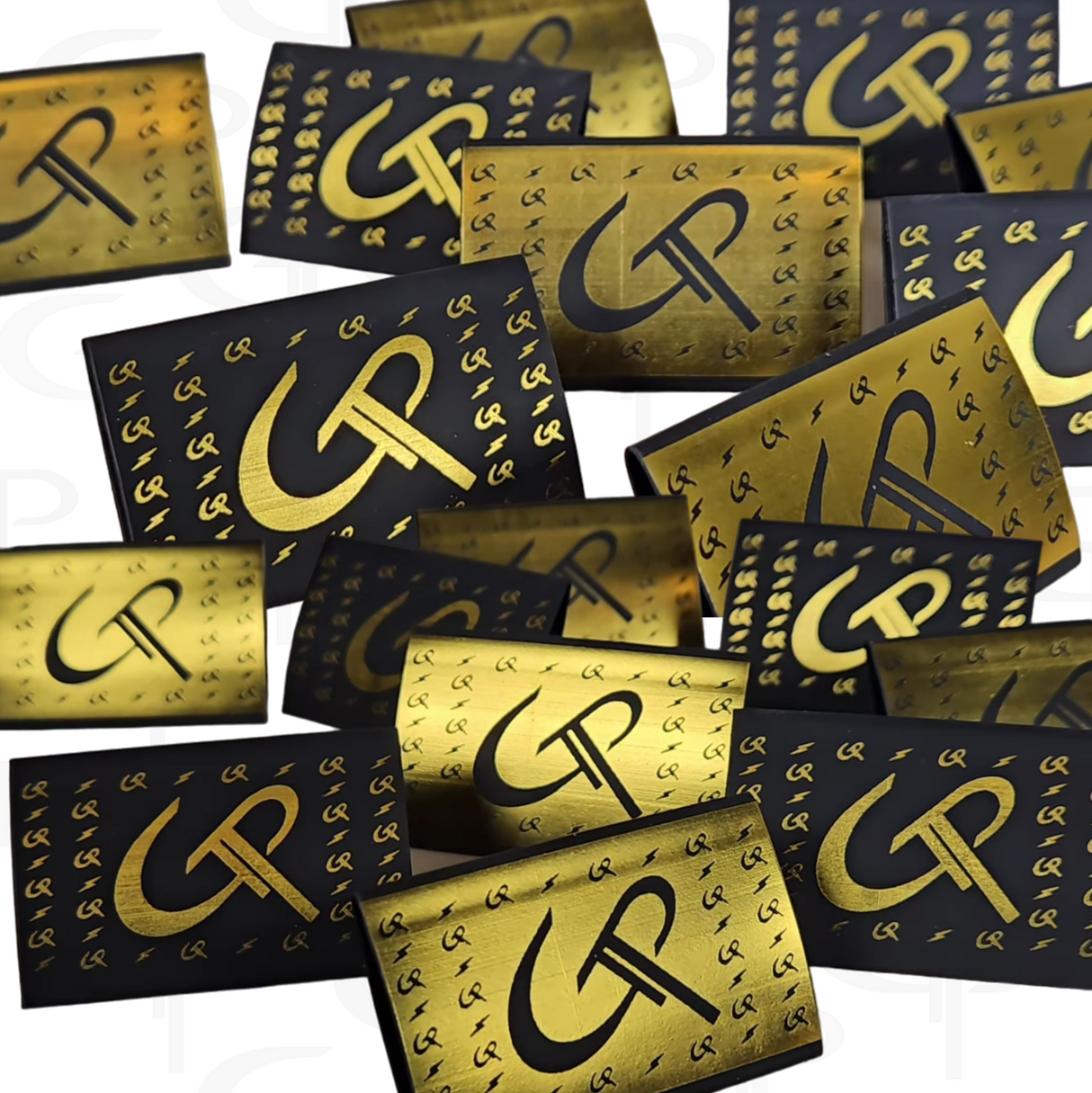 GP Elite Designer Heat Shrink Lightning Bolt 5+ / 5- Gold Leaf Style 2/0 & 1/0 AWG