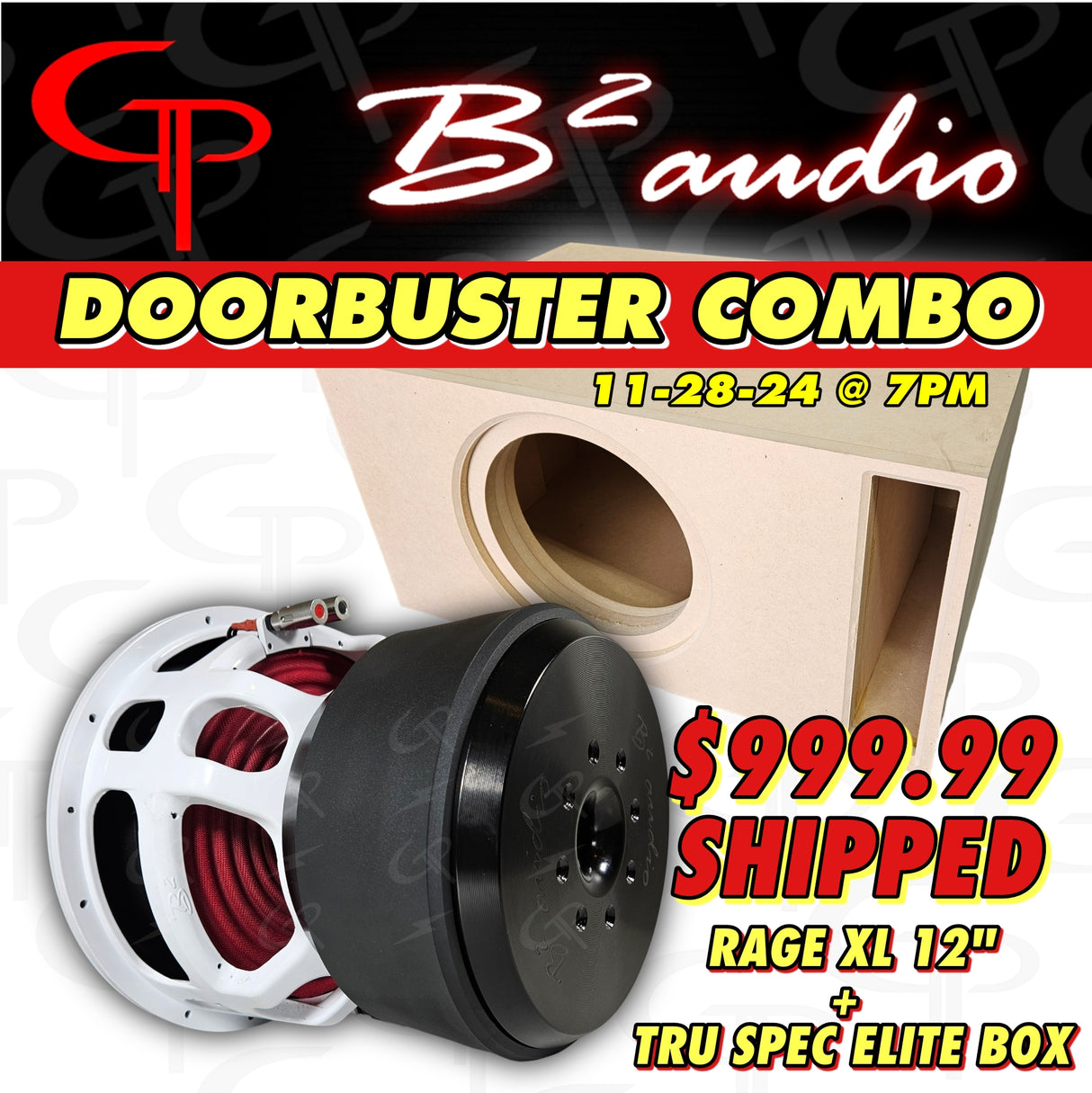 *DOORBUSTER Combo: B2 Audio RAGEXL Series 12" + Tru Spec Elite Enclosure
