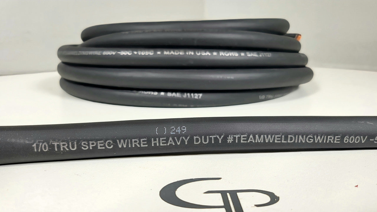 By The Foot 1/0 AWG OFC Black Tru Spec #TeamWeldingWire Copper Wire