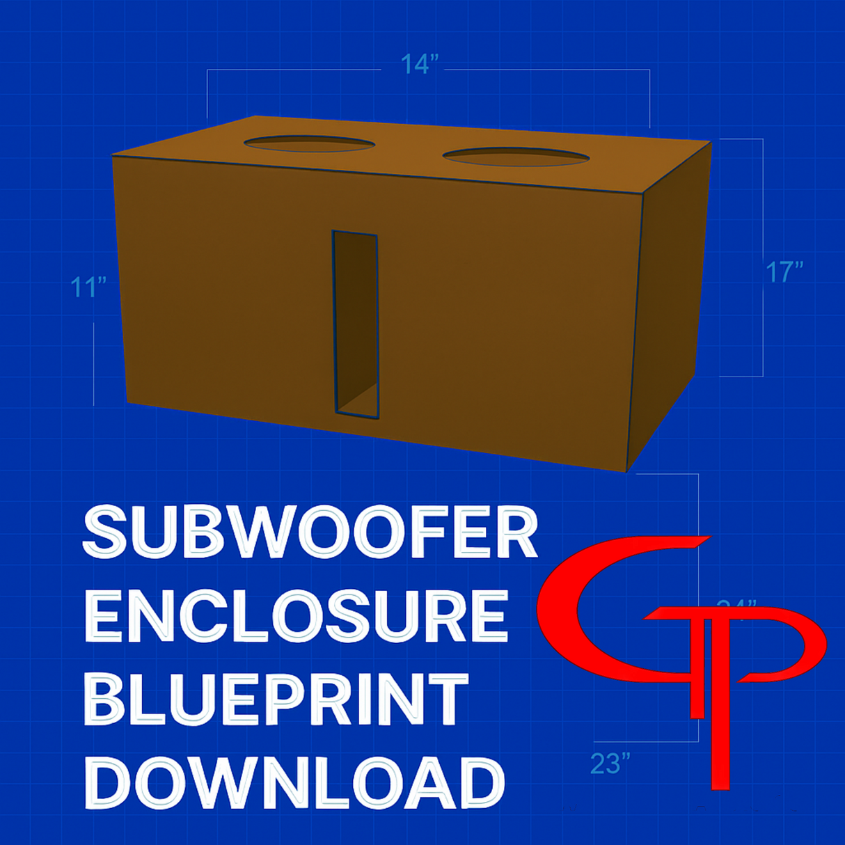 GP ELITE DUAL 12" XL 31HZ SUB UP PORT BACK ENCLOSURE DESIGN PLANS