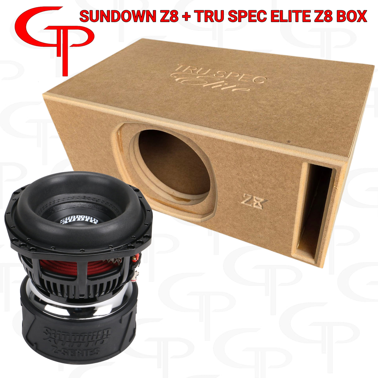LOADED SUNDOWN Z8 8" SUBWOOFER + TRU SPEC ELITE Z8 ENCLOSURE