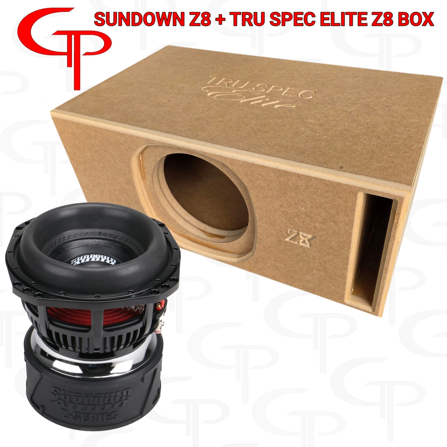LOADED SUNDOWN Z8 8" SUBWOOFER + TRU SPEC ELITE Z8 ENCLOSURE
