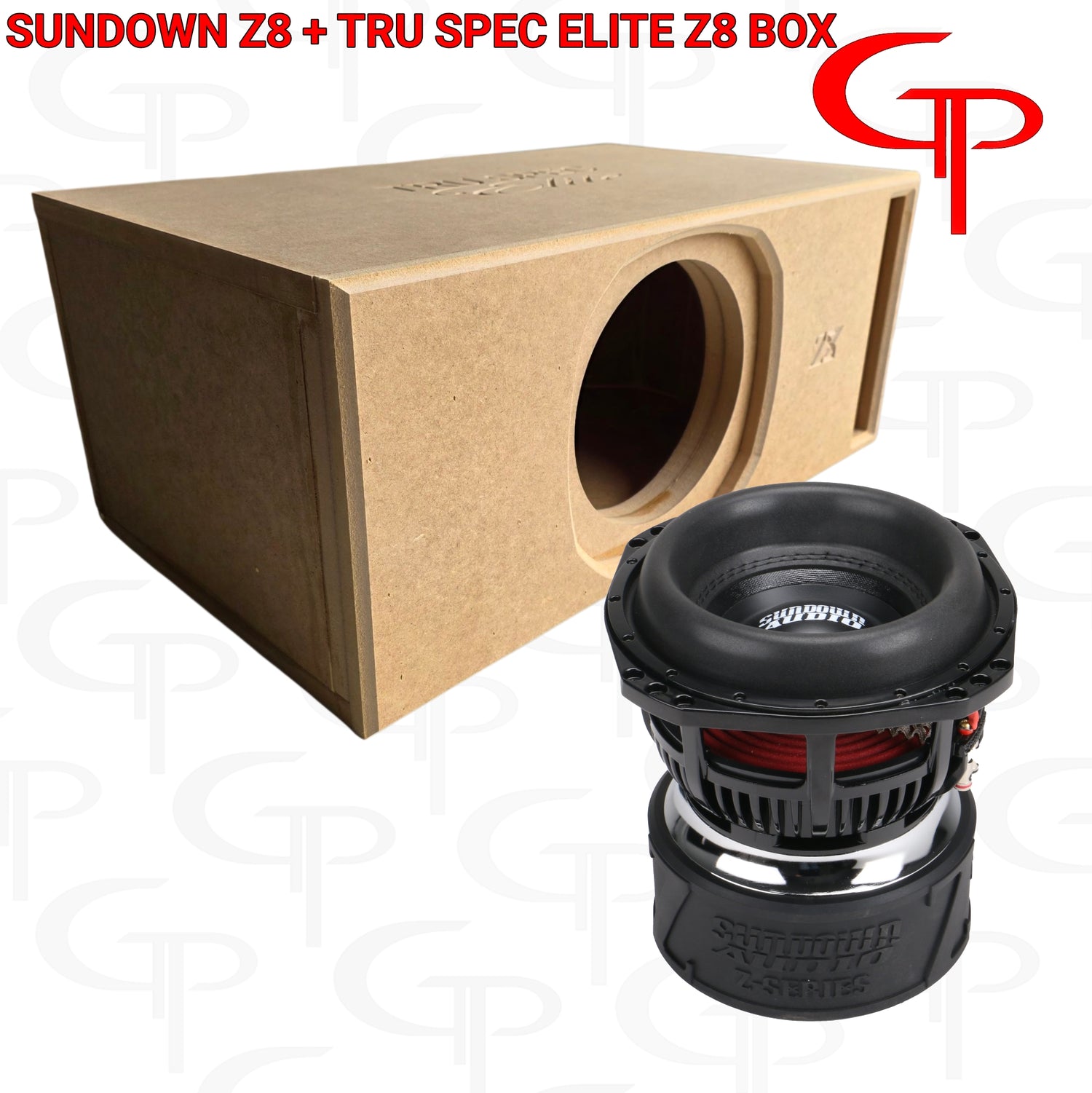 LOADED SUNDOWN Z8 8" SUBWOOFER + TRU SPEC ELITE Z8 ENCLOSURE