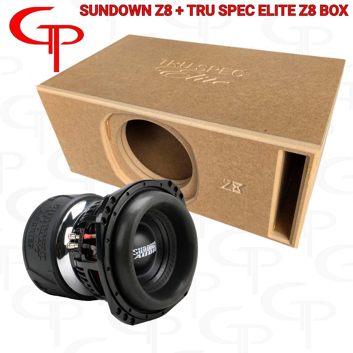LOADED SUNDOWN Z8 8" SUBWOOFER + TRU SPEC ELITE Z8 ENCLOSURE