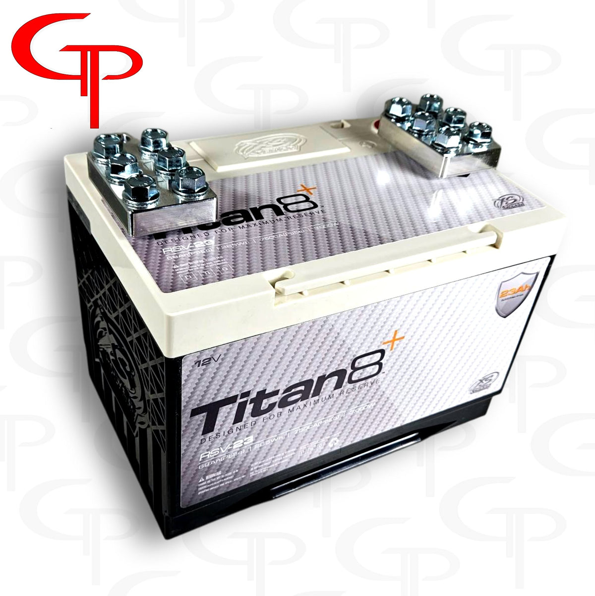XS POWER TITAN 8 RSV-23 + 6 Spot Bolt Down Terminals LTO GROUP 34 5,000w LITHIUM BATTERY