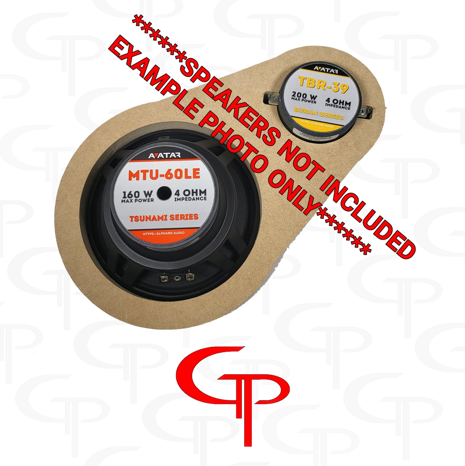 *GP 6.5 inch + Notched Super Tweeter CUSTOMIZED door pod baffle Pair