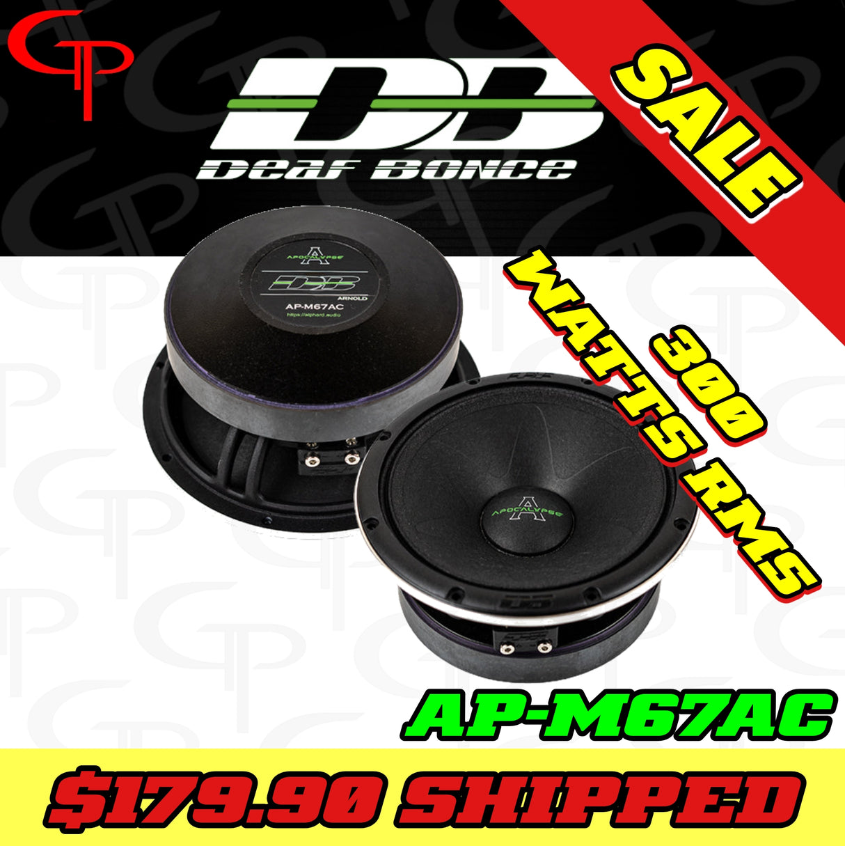 Deaf Bonce Apocalypse AP-M67AC 600 Watt 6.5" Mid-Range Speakers (Pair)