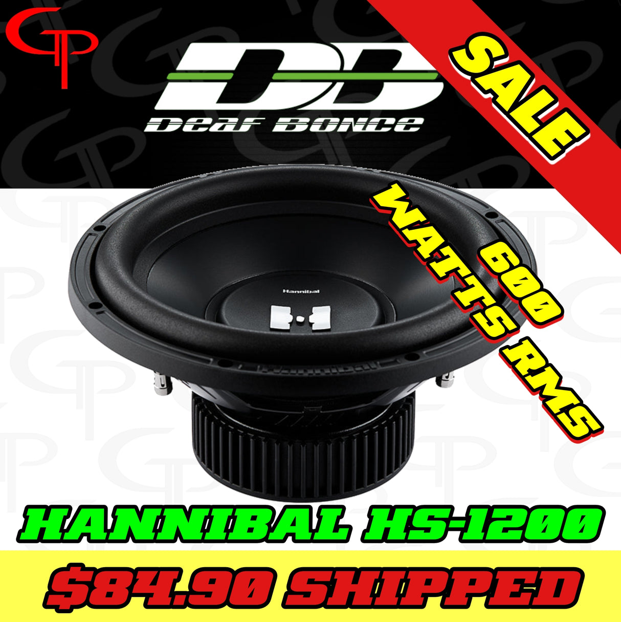 HANNIBAL HS-1200 D2/D4 600w RMS 12" Subwoofer