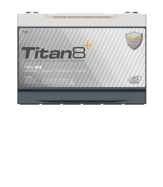 XS POWER TITAN 8 RSV-23 + 6 Spot Bolt Down Terminals LTO GROUP 34 5,000w LITHIUM BATTERY