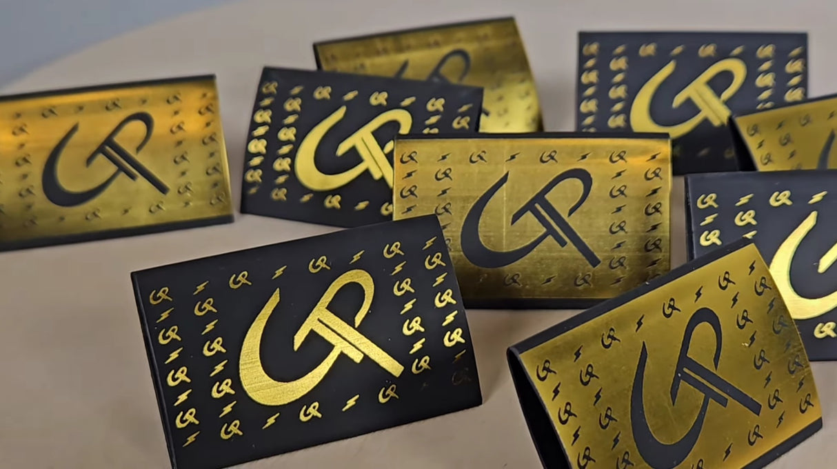 GP Elite Designer Heat Shrink Lightning Bolt 5+ / 5- Gold Leaf Style 2/0 & 1/0 AWG