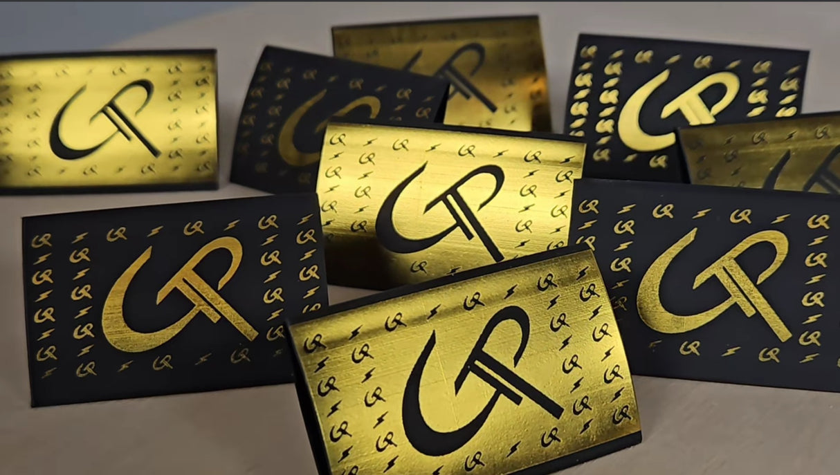 GP Elite Designer Heat Shrink Lightning Bolt 5+ / 5- Gold Leaf Style 2/0 & 1/0 AWG