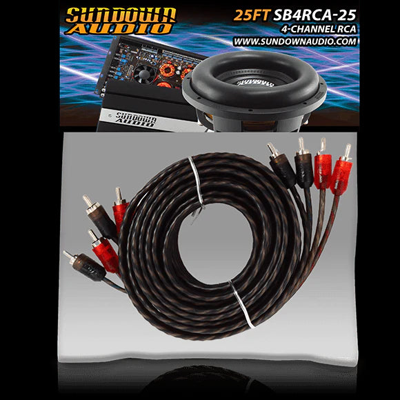 SB4-25FT 4-Channel RCA Interconnect Cables