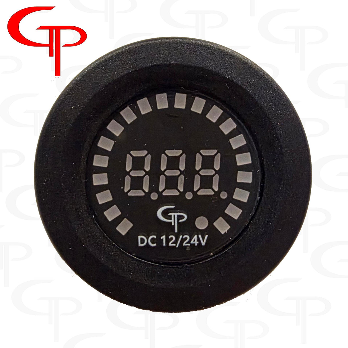 GP Car Audio Digital Volt Gauge with LED Voltage Indicator (12V)