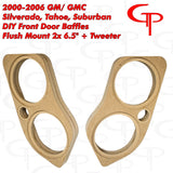 DOORBUSTER GM 00-06 Silverado Tahoe Yukon Suburban Front Door Baffles Flush Mount 2x 6.5" + Tweeter