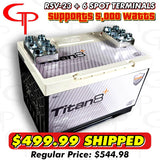 XS POWER TITAN 8 RSV-23 + 6 Spot Bolt Down Terminals LTO GROUP 34 5,000w  LITHIUM BATTERY