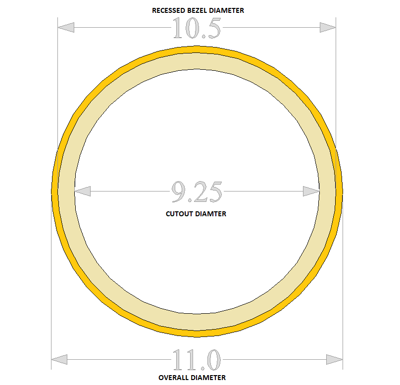 10" Flush Mount Speaker Rings Pair