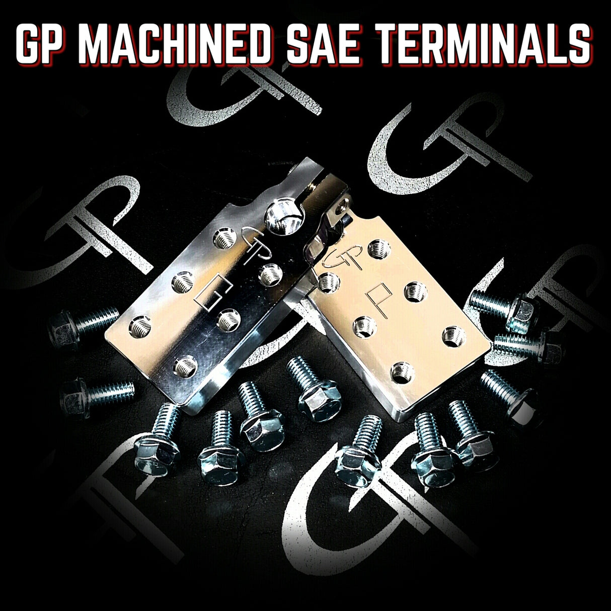 GP Audio V2 SAE Style 6 Spot Machined Battery Terminals