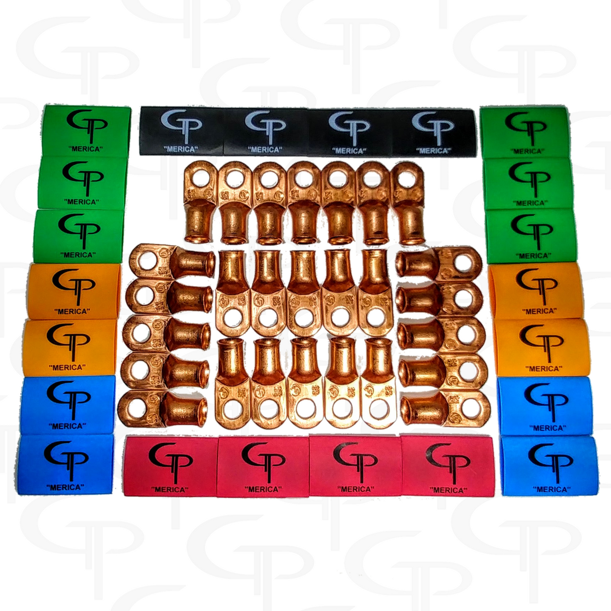 4 AWG COPPER LUGS & GP HEAT SHRINKS