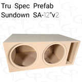 TRU SPEC Prefab Dual 12" Subwoofer Enclosure Sundown SA 12v2