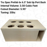 TRU SPEC Prefab 6x 6.5" Sub Up Port Back Subwoofer Enclosure