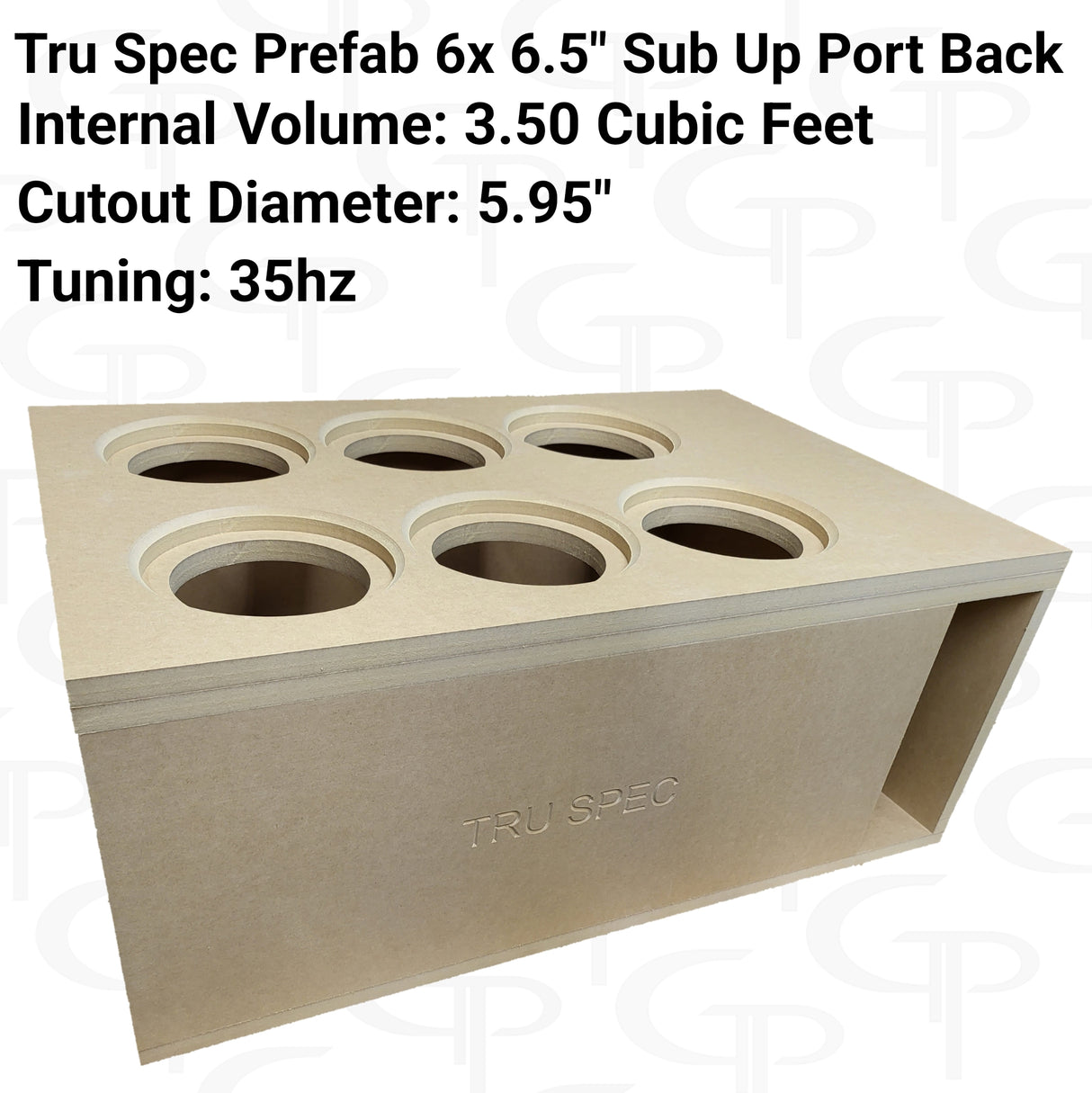 TRU SPEC Prefab 6x 6.5" Sub Up Port Back Subwoofer Enclosure