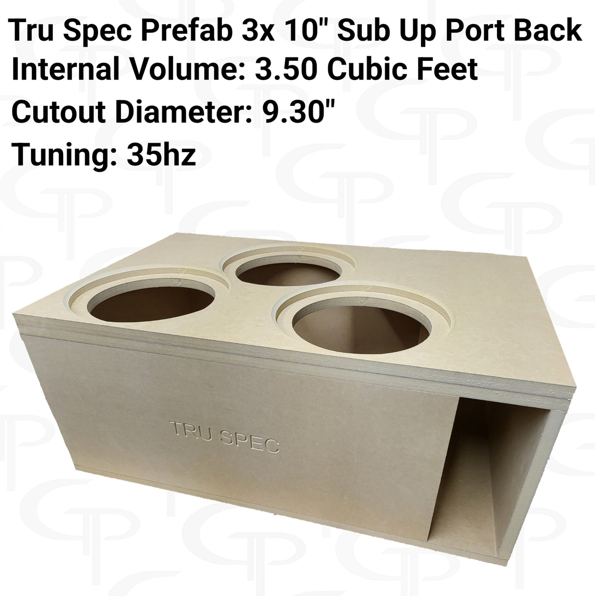 TRU SPEC Prefab Three 10" Sub Up Port Back Subwoofer Enclosure