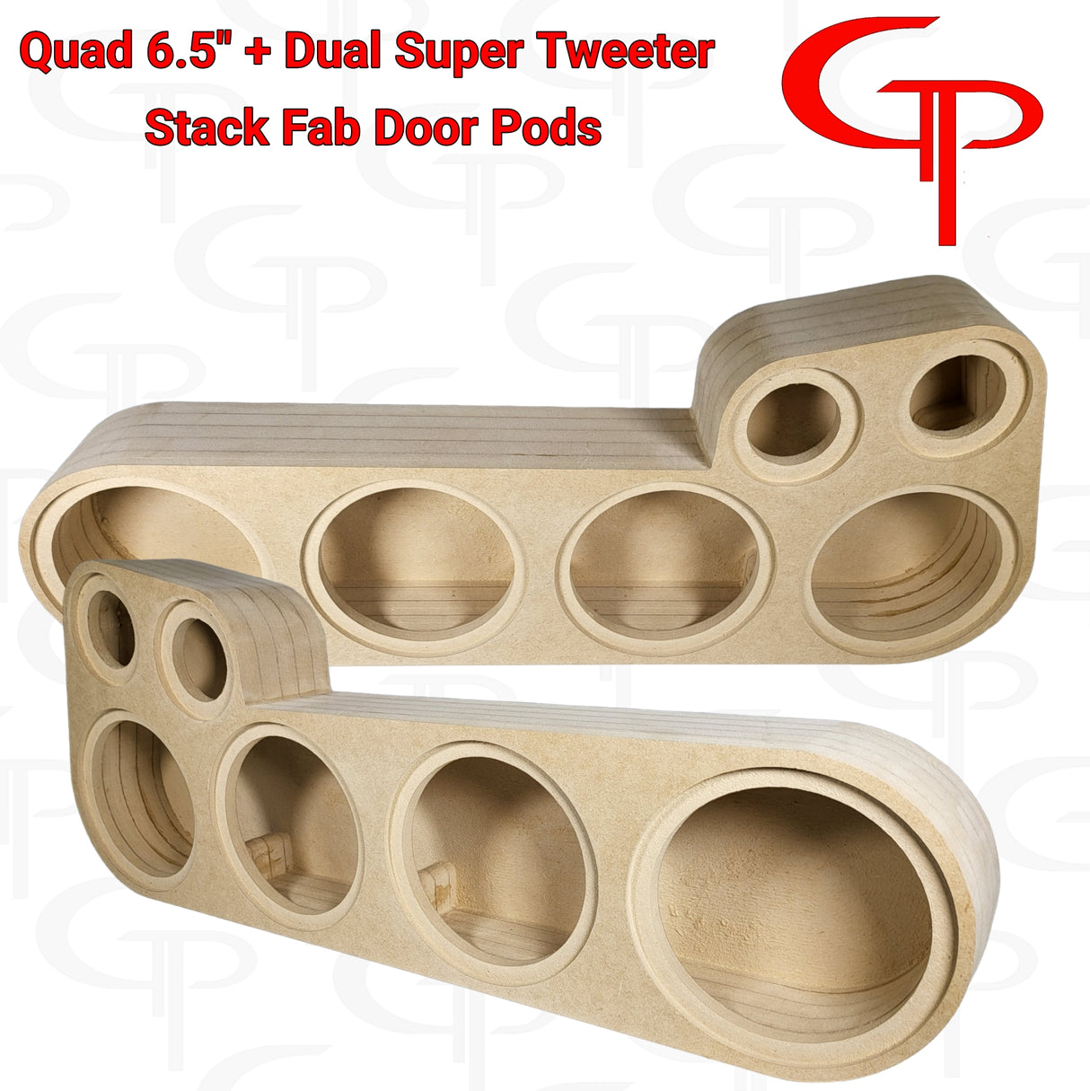 Quad 6.5" + Dual Super Tweter Flush Mount Stack Fab Door Pods