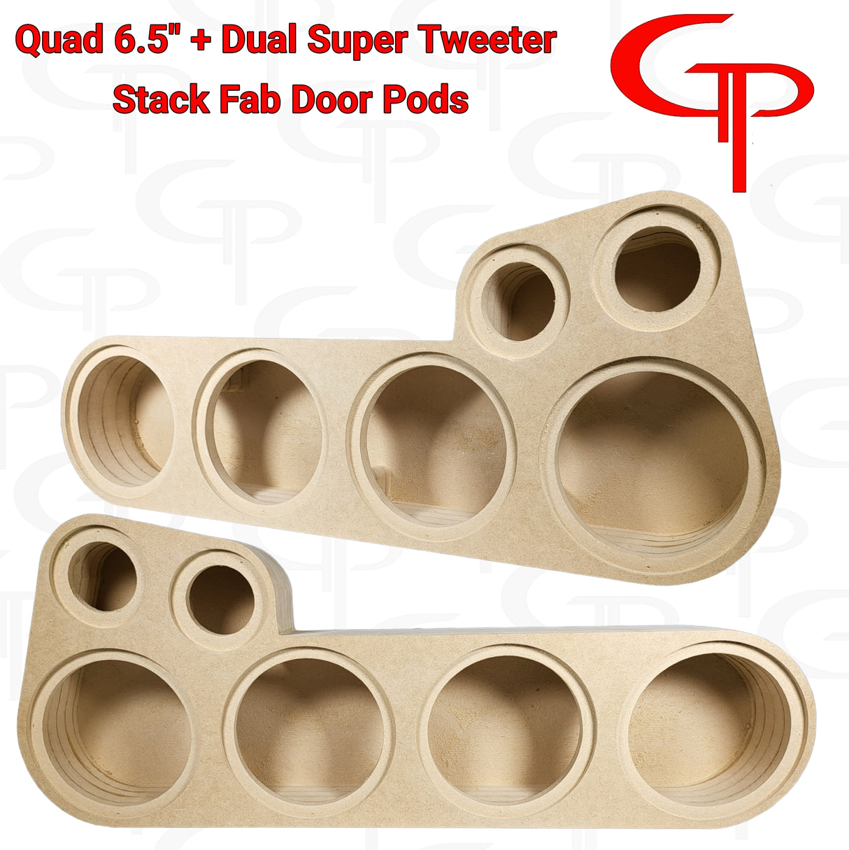 Quad 6.5" + Dual Super Tweter Flush Mount Stack Fab Door Pods