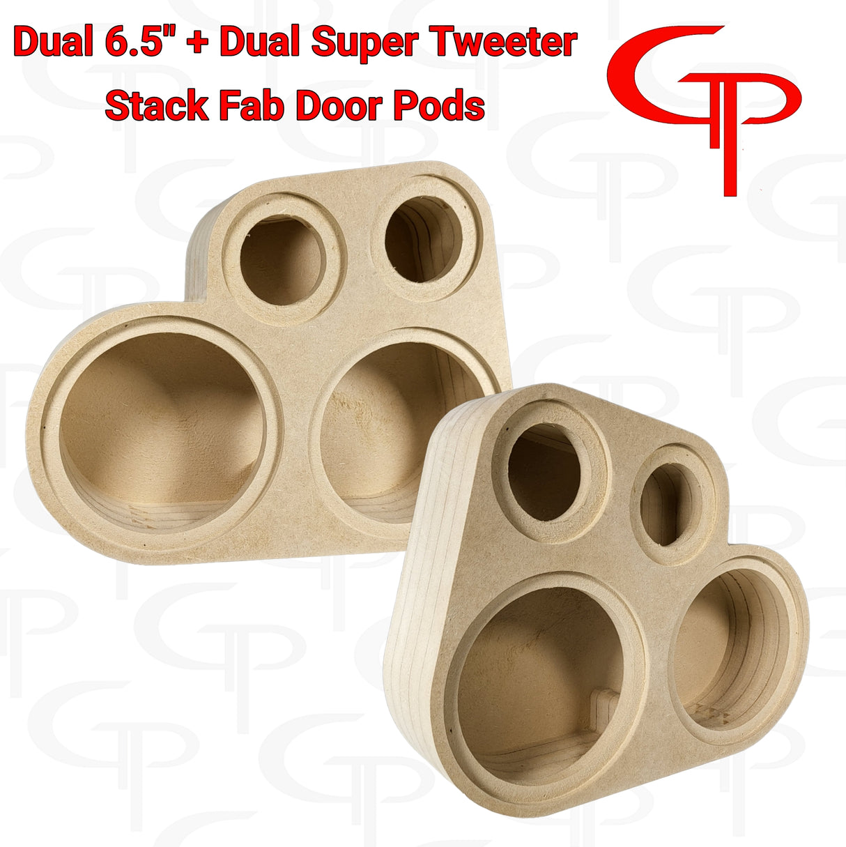 Dual 6.5" + Dual Super Tweter Flush Mount Stack Fab Door Pods Customized