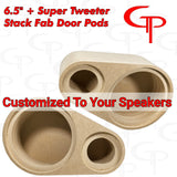 6.5" + Super Tweeter Flush Mount Stack Fab Door Pods Customized