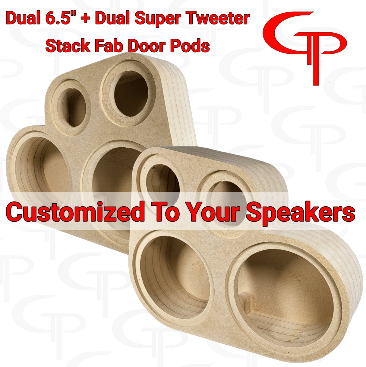 Dual 6.5" + Dual Super Tweter Flush Mount Stack Fab Door Pods Customized