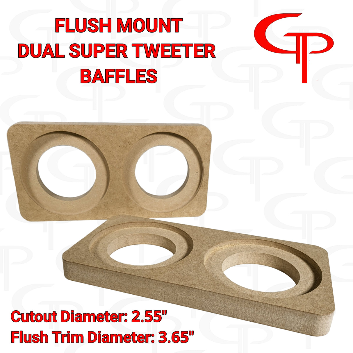 GP Dual Flush Mount Super Tweeter Door Pod Baffle