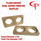 GP Dual Flush Mount Super Tweeter Door Pod Baffle