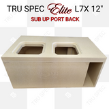 TRU SPEC Elite Prefab Dual Kicker Solo X 12" L7X Sub Up Port Back Subwoofer Enclosure