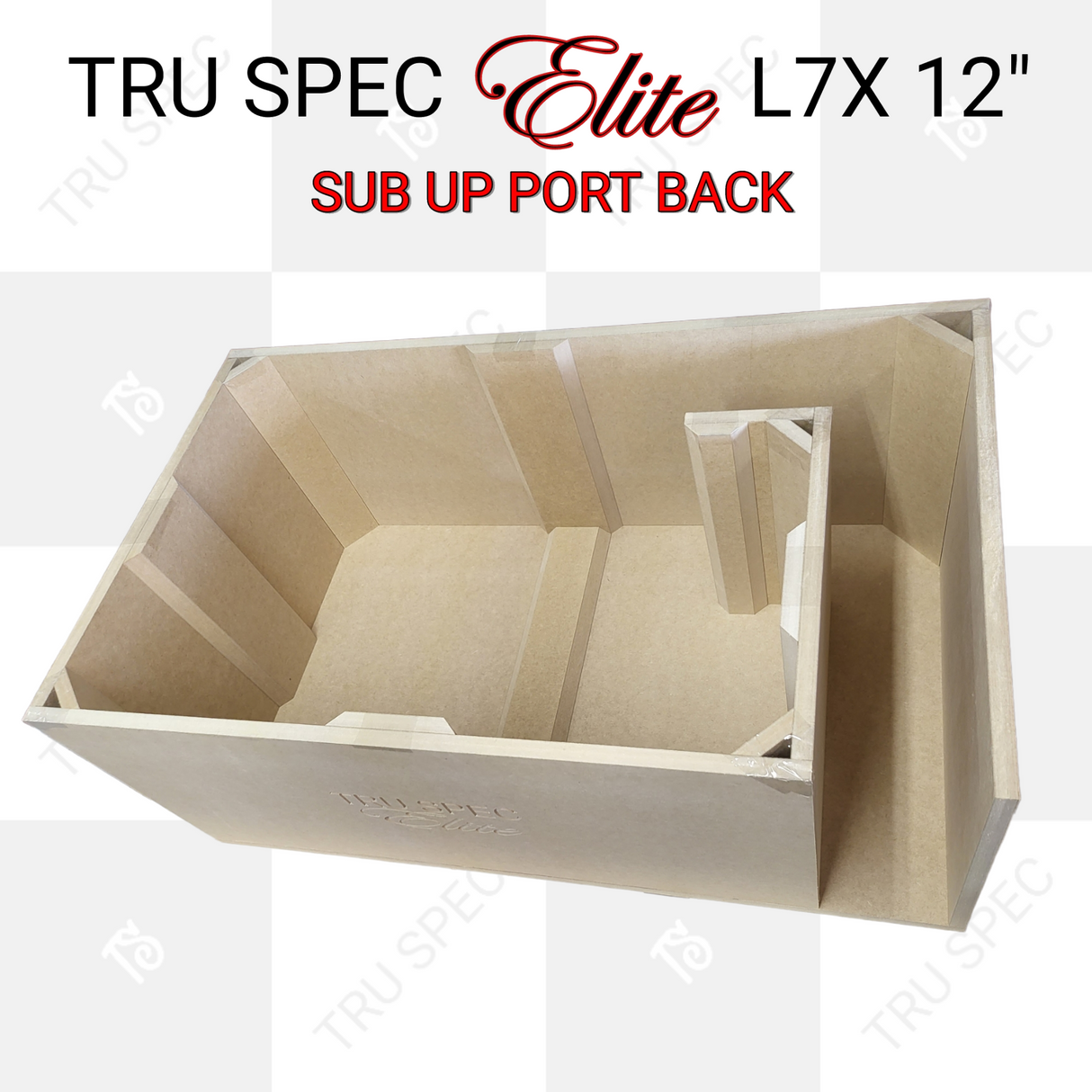 TRU SPEC Elite Prefab Dual Kicker Solo X 12" L7X Sub Up Port Back Subwoofer Enclosure