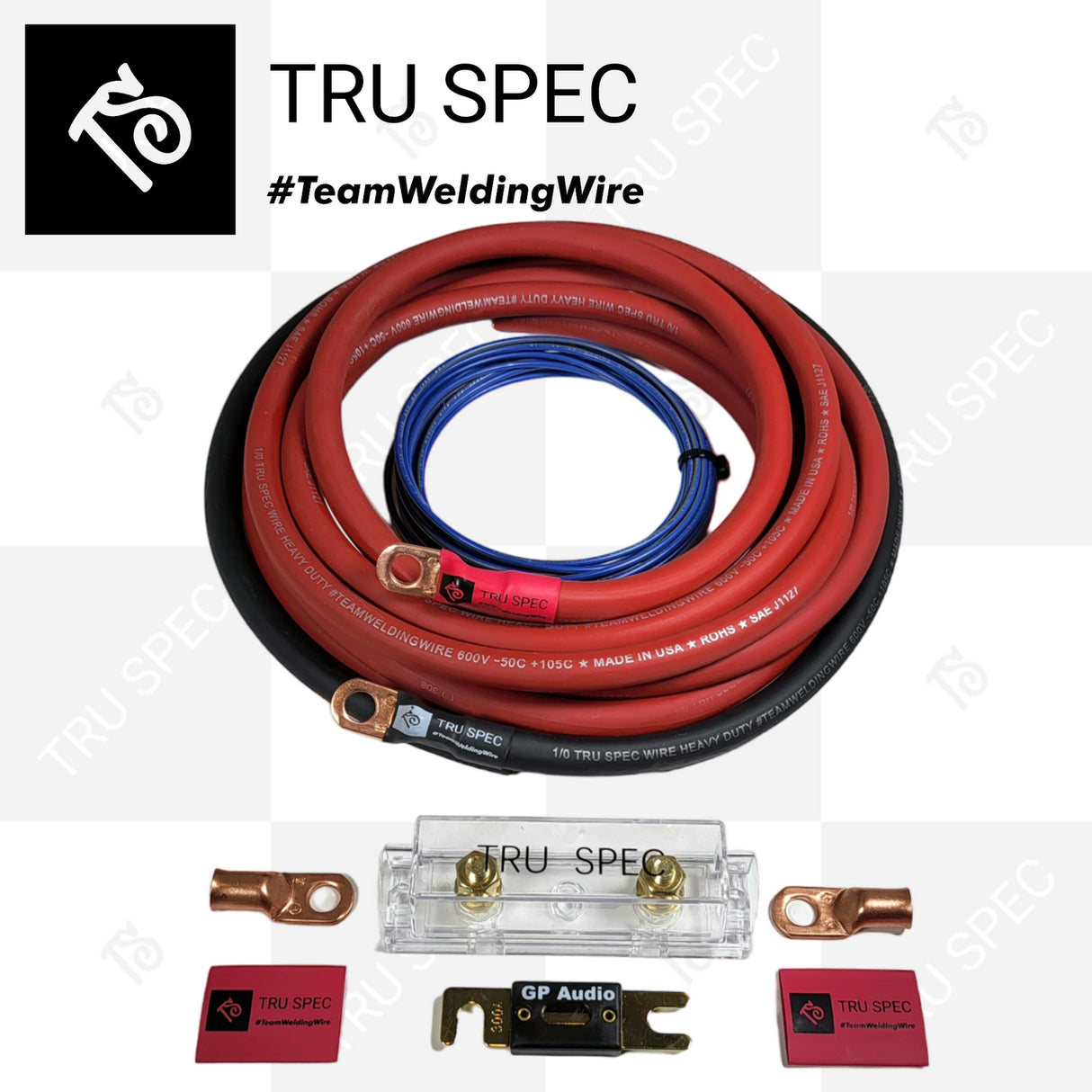 1/0 AWG Tru Spec OFC Pure Copper Amp Kit