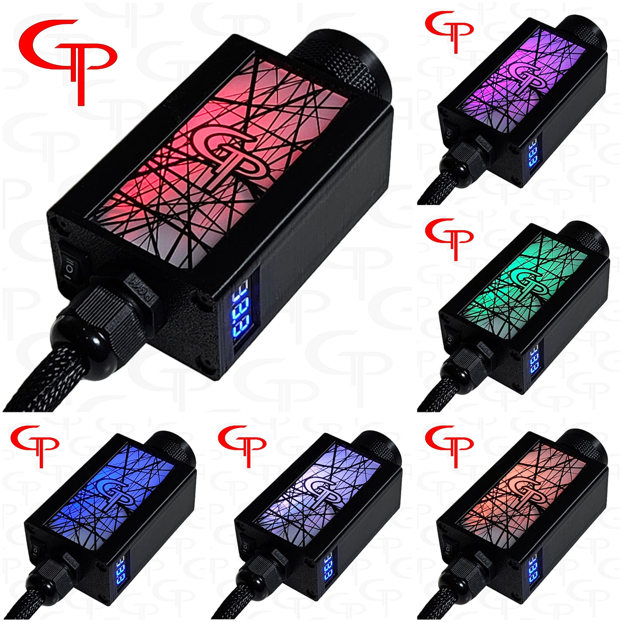 GP Large Industrial Rave RGB LED Bass knob w/  Volt Meter