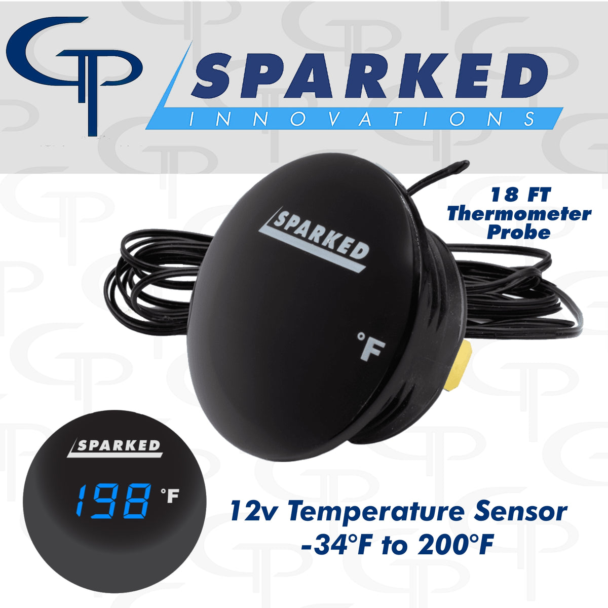 Thermometer 12V Temperature Sensor -34F - 200F With 18ft Cable – GP Car ...