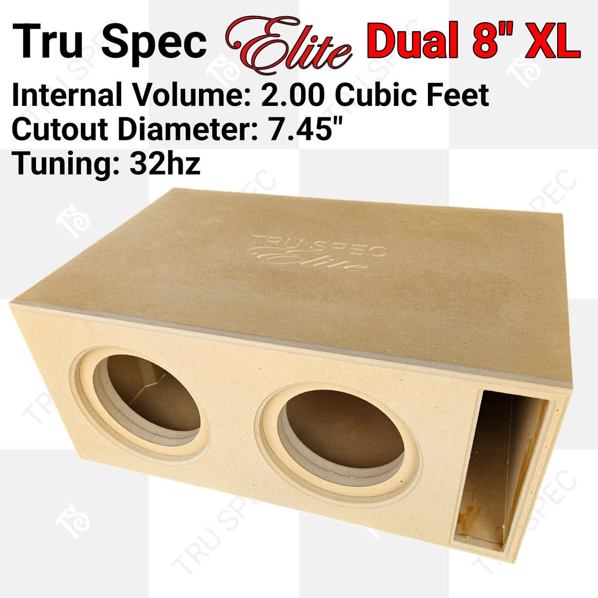 TRU SPEC ELITE Prefab Dual 8" Subwoofer Enclosure Sundown X