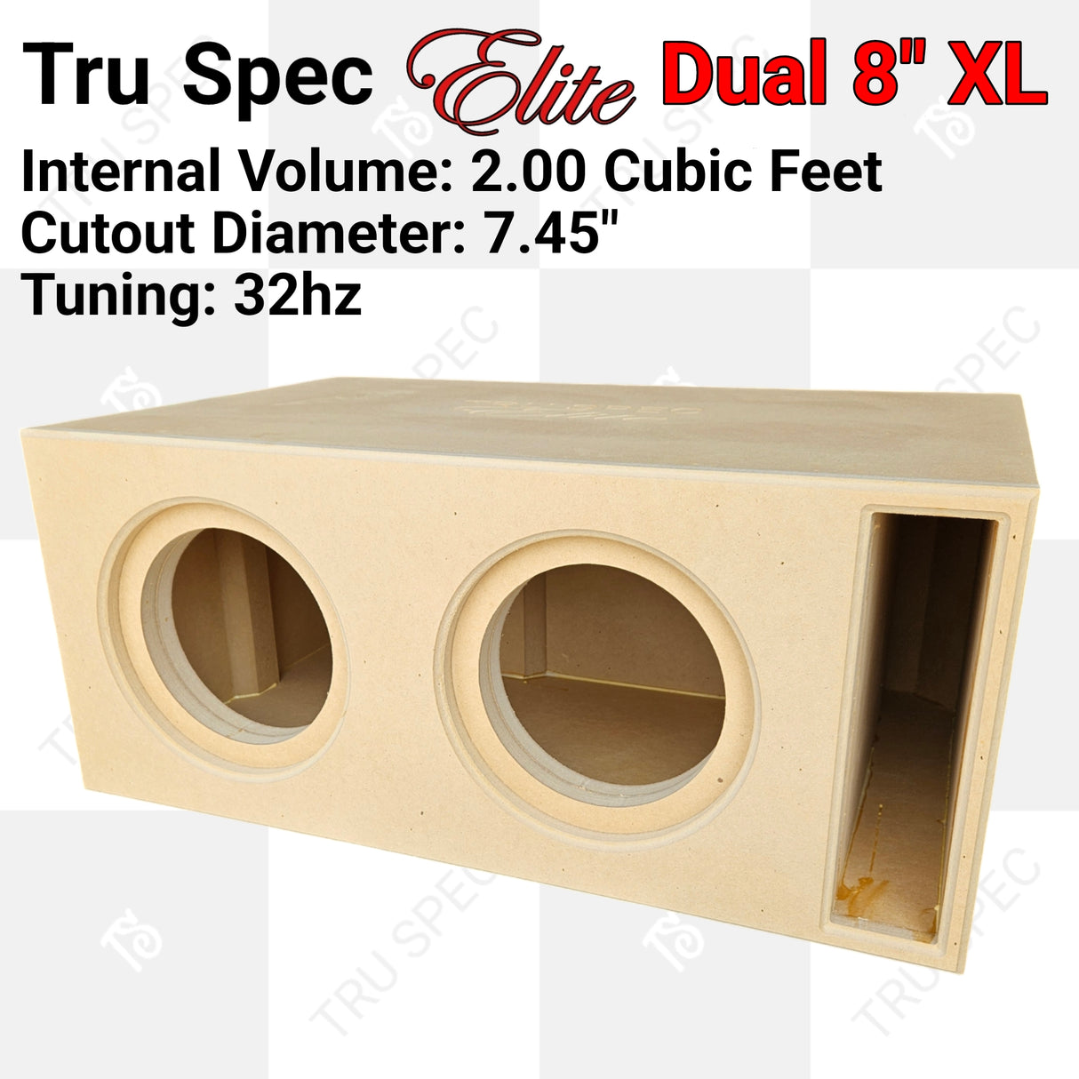 TRU SPEC ELITE Prefab Dual 8" Subwoofer Enclosure Sundown X