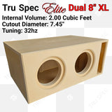 TRU SPEC ELITE Prefab Dual 8" Subwoofer Enclosure Sundown X