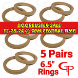 DOORBUSTER GP 6.5" Flush Mount Speaker Rings 5 Pairs