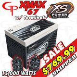 XS Power XMAX 67 Lithium Battery w/ 6 Spot Bolt Down Terminals 67AH