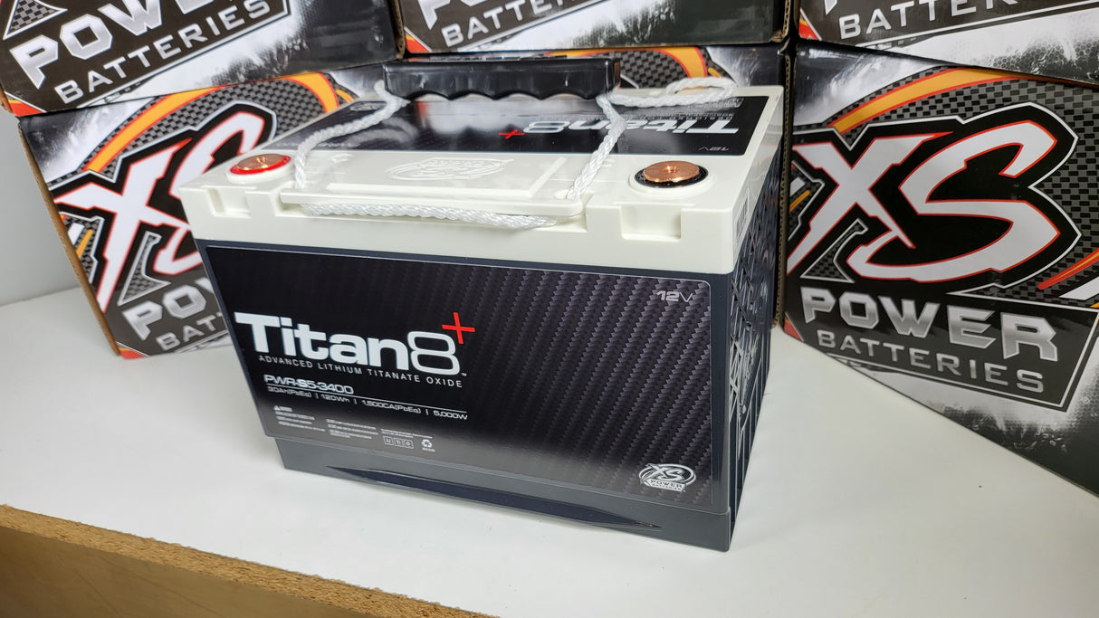 XS Power TITAN8 PWR-S5 3400 12V Lithium Car Audio Battery