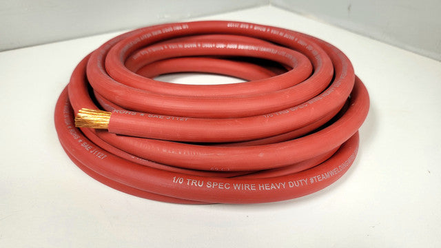 Bulk 1/0 AWG Tru Spec #TeamWeldingWire Copper Wire Red