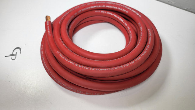 By The Foot 1/0 AWG Red Tru Spec #TeamWeldingWire Copper Wire